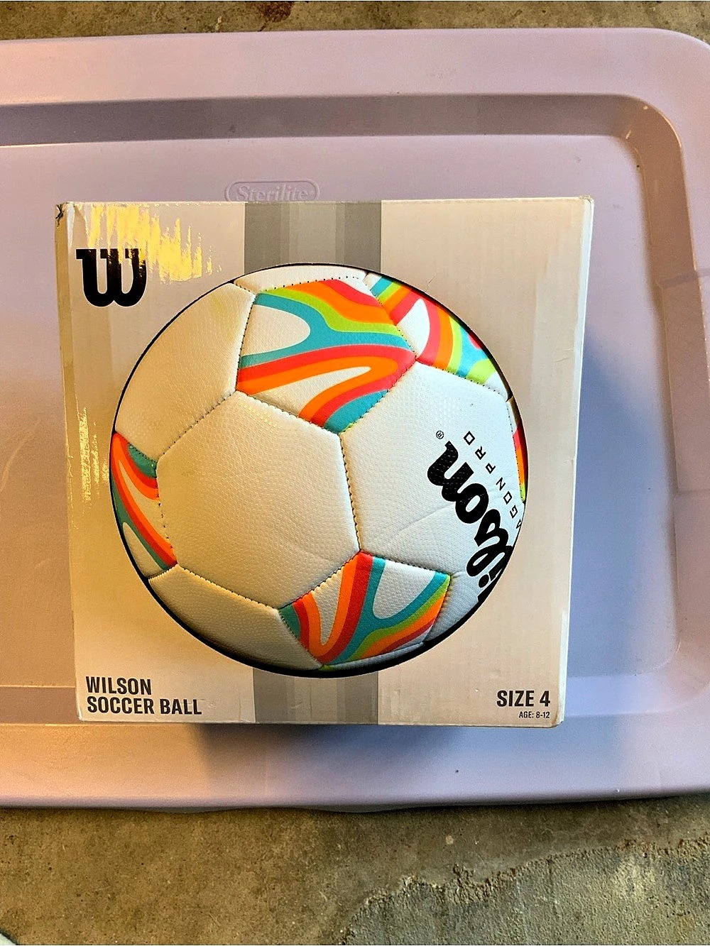 Wilson Soccer Ball Size 4 Multicolor NWT
